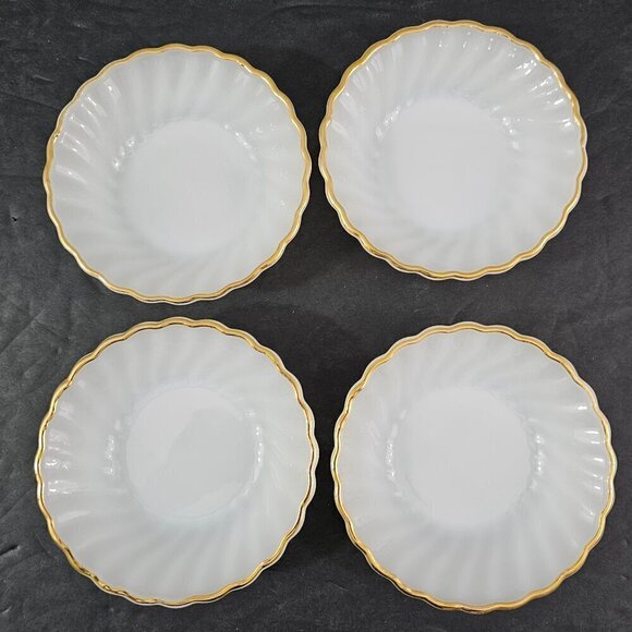 Anchor Hocking Fire King Milk Glass Custard Dessert Appetizer Bowls – Set of 4 - Picture 14 of 16